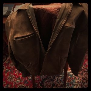 Vintage Men’s Weathered Leather Jacket